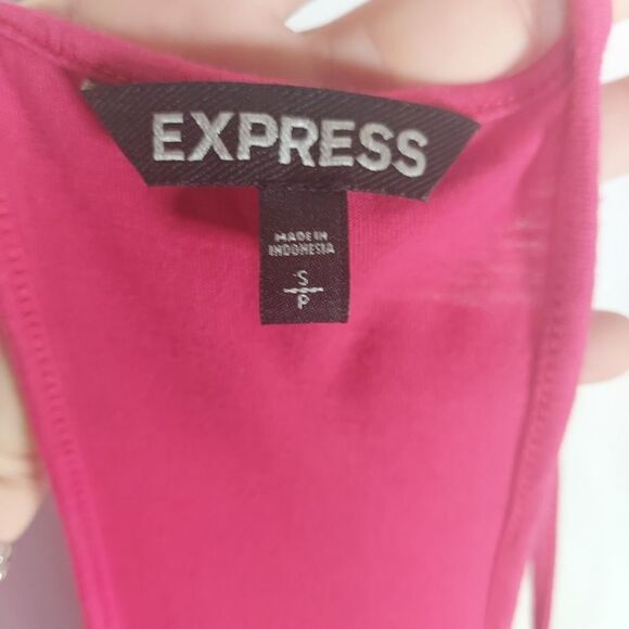 Express halter smocked waist mini dress pink size small - Picture 4 of 5